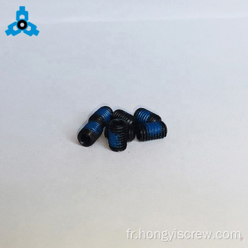 Din913 Blue de set en acier en acier en carbone à douille hexagère noire